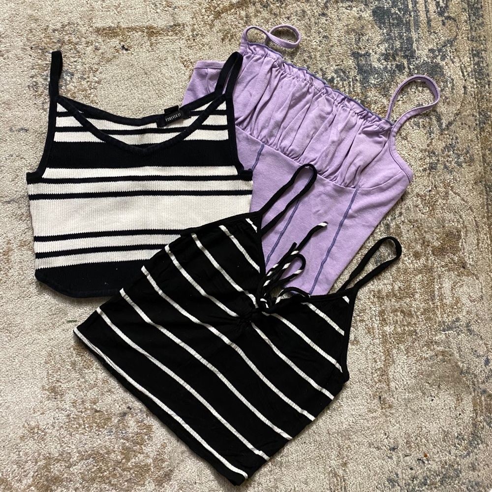 BUNDLE! 3 pcs. Cropped tank tops